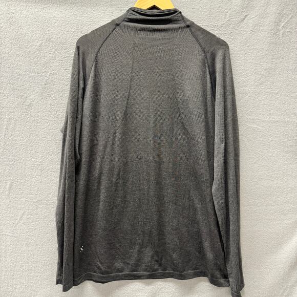 Lululemon 1/2 Zip Mens XL Dark Gray LIVE IN PRACTICE Long Sleeve Pullover Active - Picture 5 of 7